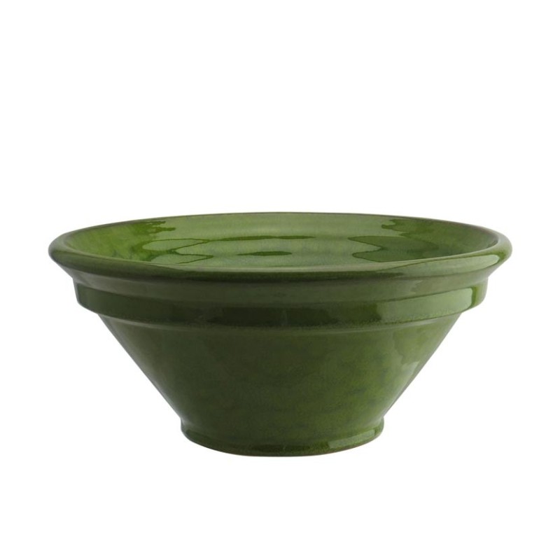 Ribbed Bowl in Green - 29cm